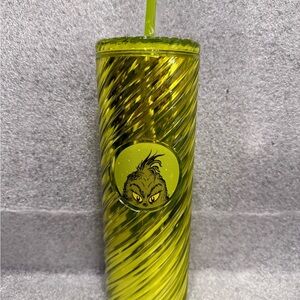 The Grinch Holiday Metallic Green Swirled Tumbler Brand New